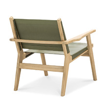 Lavell Cowhide Leather & Teak Wood Armchair